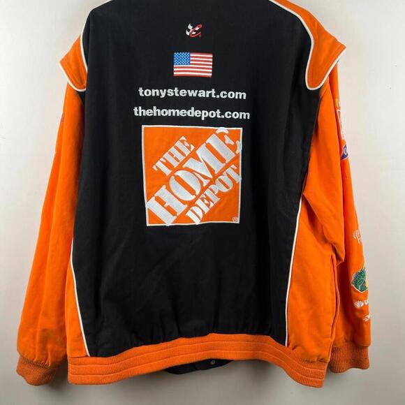 Chase Authentics Tony Stewart NASCAR Home Depot Jacket XL Black Orange Embroider - Picture 4 of 9
